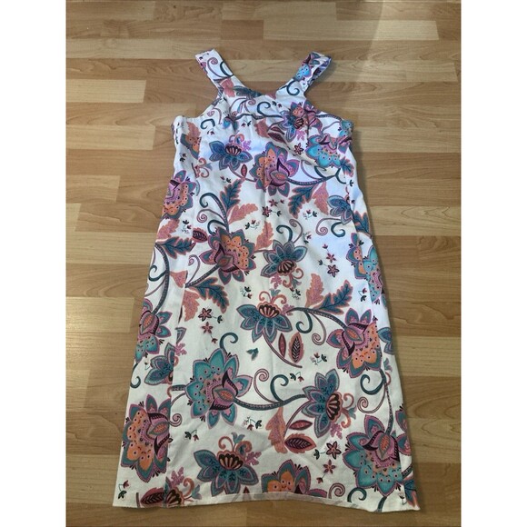 NINE WEST Size 4 Jacobean Floral Fully Lined Shift  Dress w/Pockets - Picture 1 of 11
